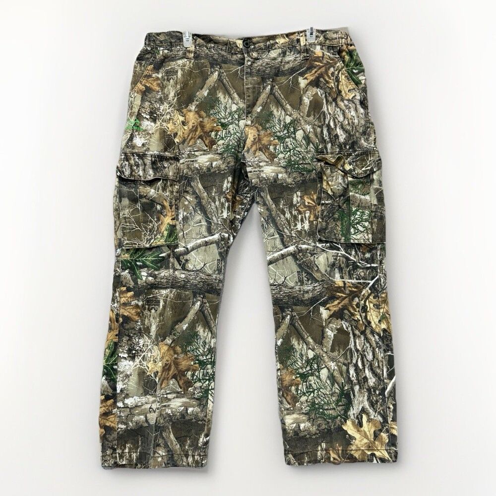 Realtree Pants Men's XXL (44x29) RT Edge Camo Cargo Hunting
